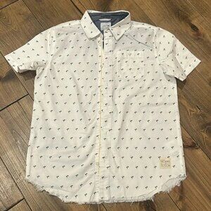 Joes Boys Palm tree short sleeve dress shirt | Size 14